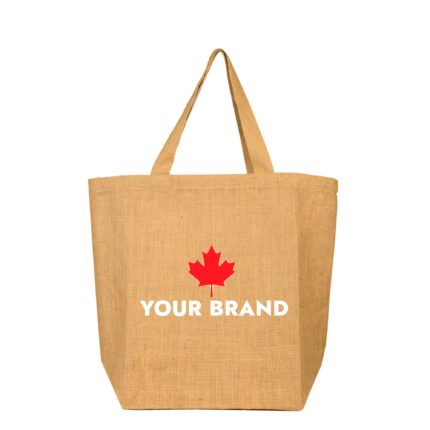 Eco-Friendly Natural Jute Burlap Tote Bag with Handles