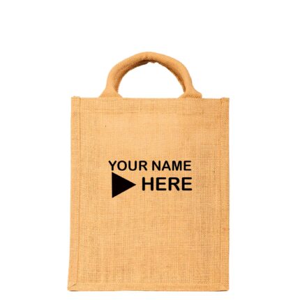Eco-Friendly Laminated Jute Bag – Round Handle Carryall